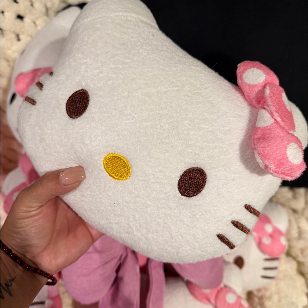 7 Hello Kitty Plush with Pink Polka Dot Bow